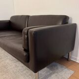 Canapé en cuir marron