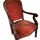 Pair of Louis Philippe armchairs in solid mahogany