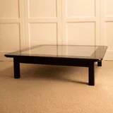 Wood and stainless steel coffee table