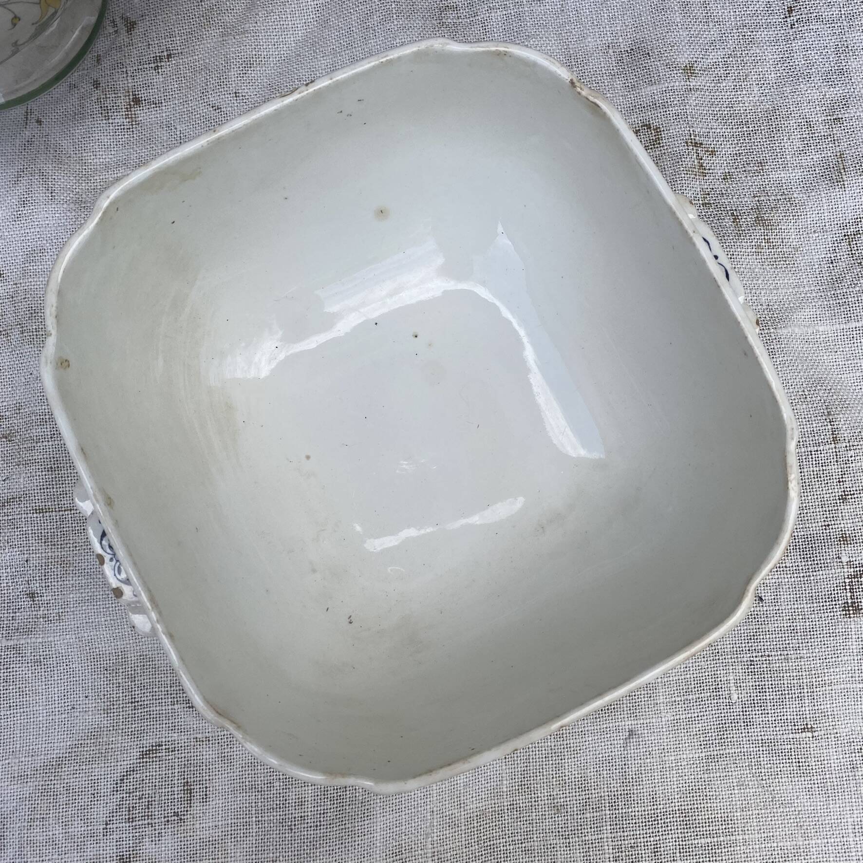 Légumier ancien , saladier en terre de fer Gien
