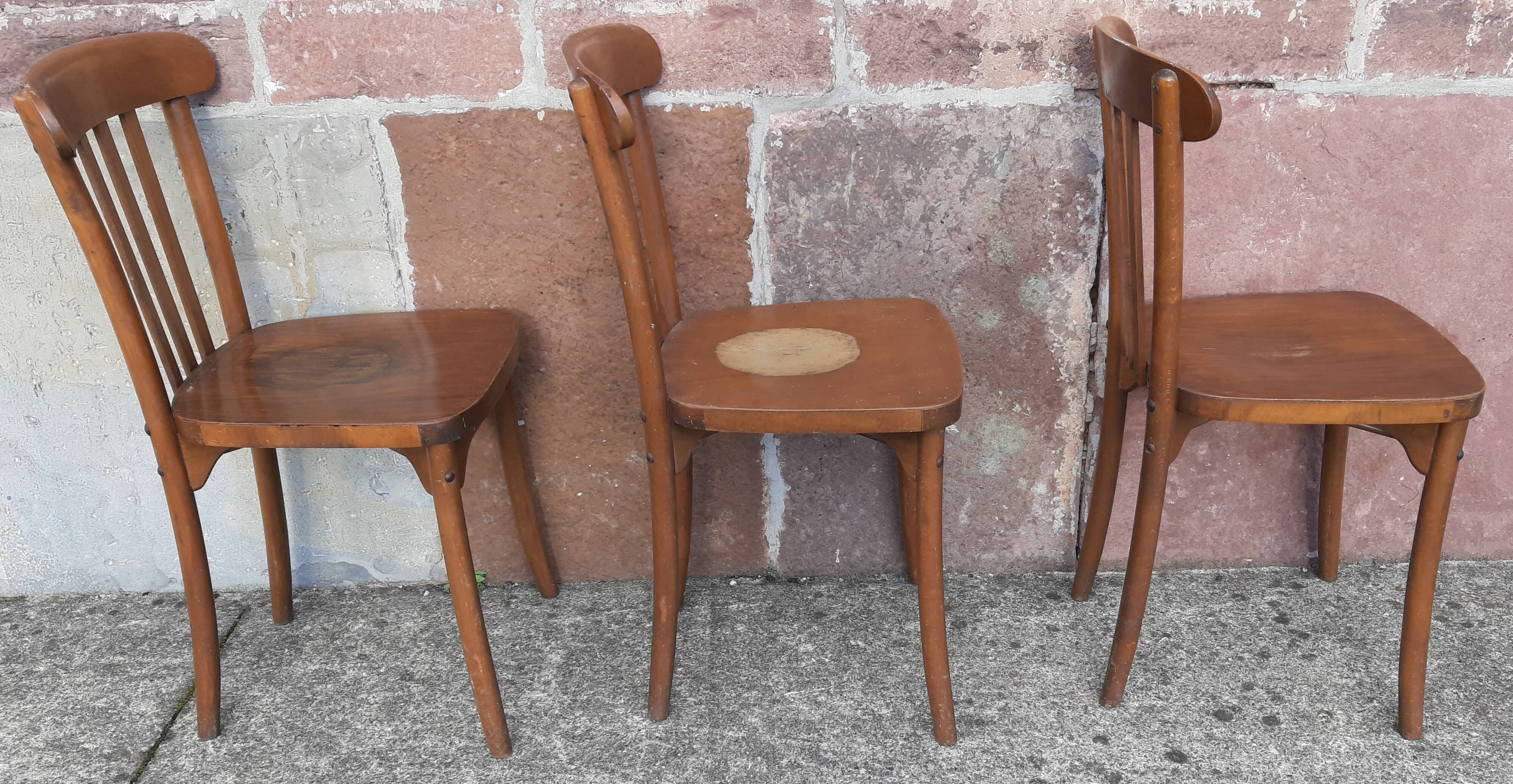 Chaises bistrot Luterma (système Monobloc, lot de 3)
