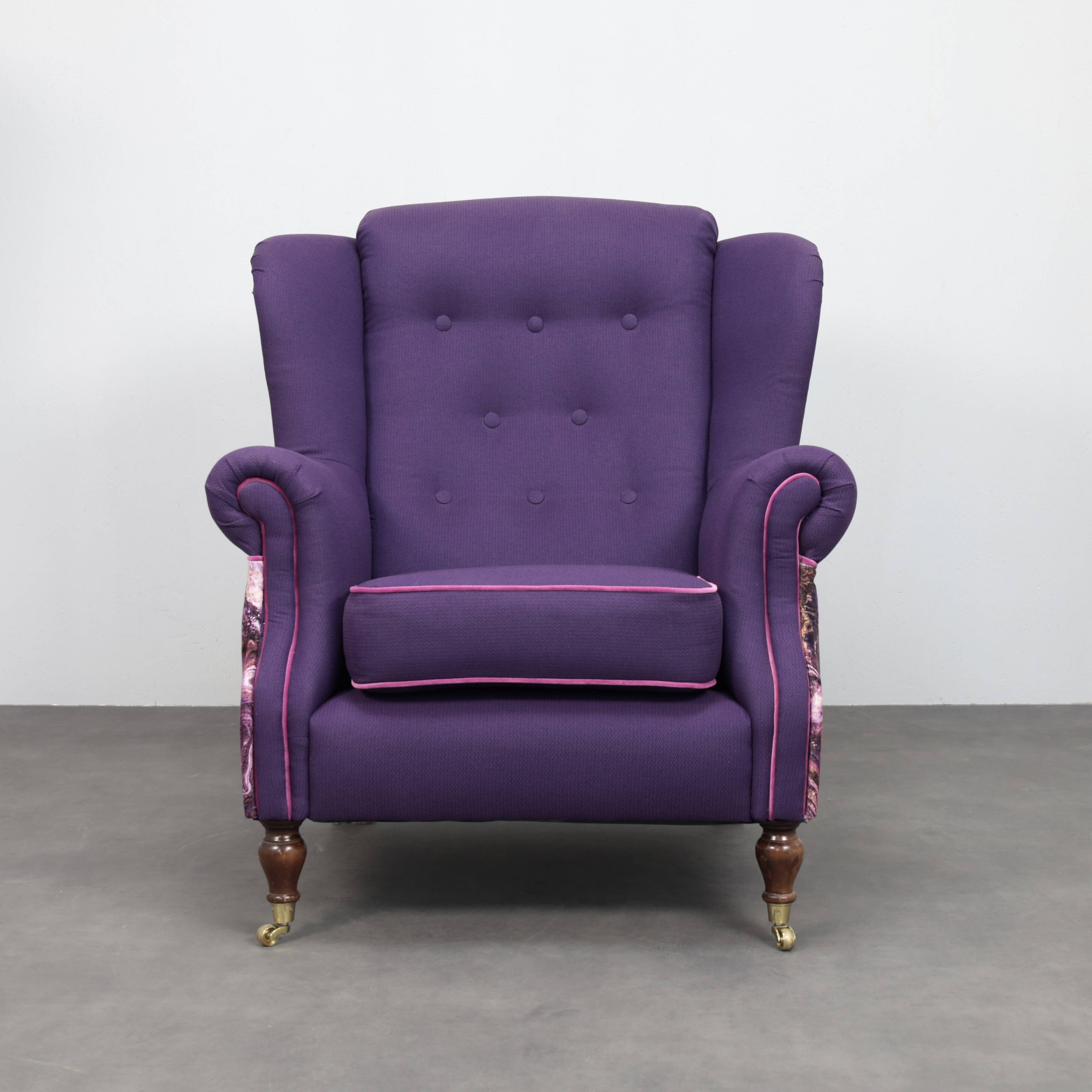Classic wing chair in the style of Howard & Sons, 1960s