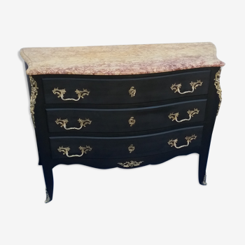 Black chest of drawers style L XV
