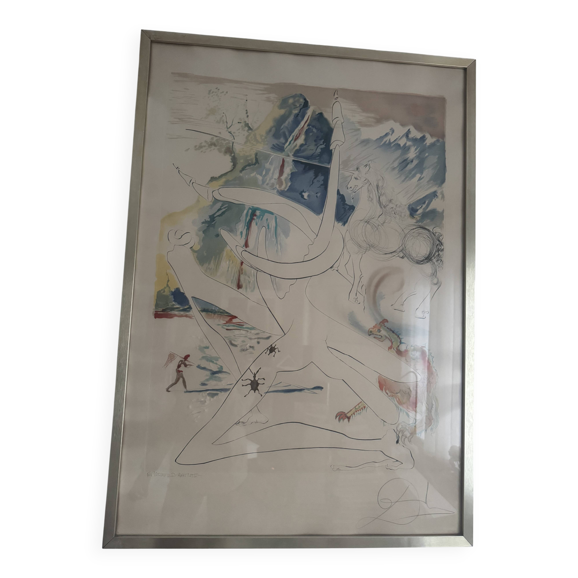 Tableau Dali lithographie signée
