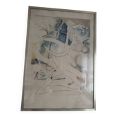 Dali painting, signed lithograph