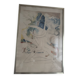 Dali painting, signed lithograph