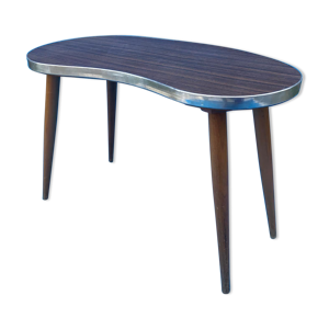 table d'appoint en forme de rein des années 70