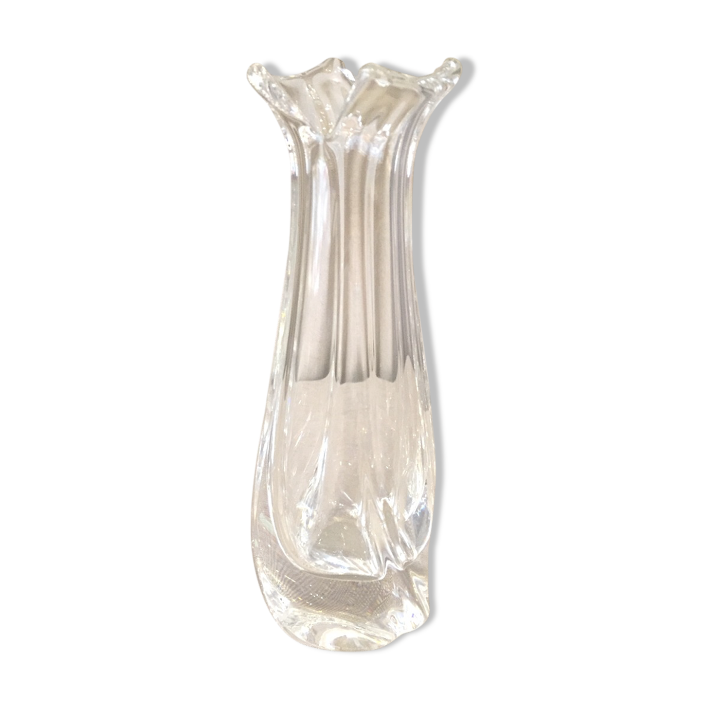 Soliflore crystal vase daum model hebe of the years 1950