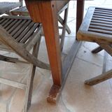 Table extérieur  en teck Unopiu avec 10 chaises