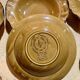 8 yellow ochre plates - adp faience de Provence