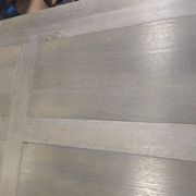 Table de ferme en chêne patiné gris