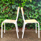 Series of 4 school chairs