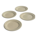 Lot de 4 petites assiettes à dessert blanches vintage D21