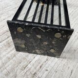 Coffee table year 80 Italian marble and glass