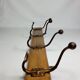 School wall coat rack, antique, 4 hooks, 100 cm