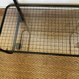 Serving with vintage metal and glass wheels