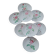 8 oval plates Salins – 1970s – Botanical roses