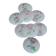 8 oval plates Salins – 1970s – Botanical roses
