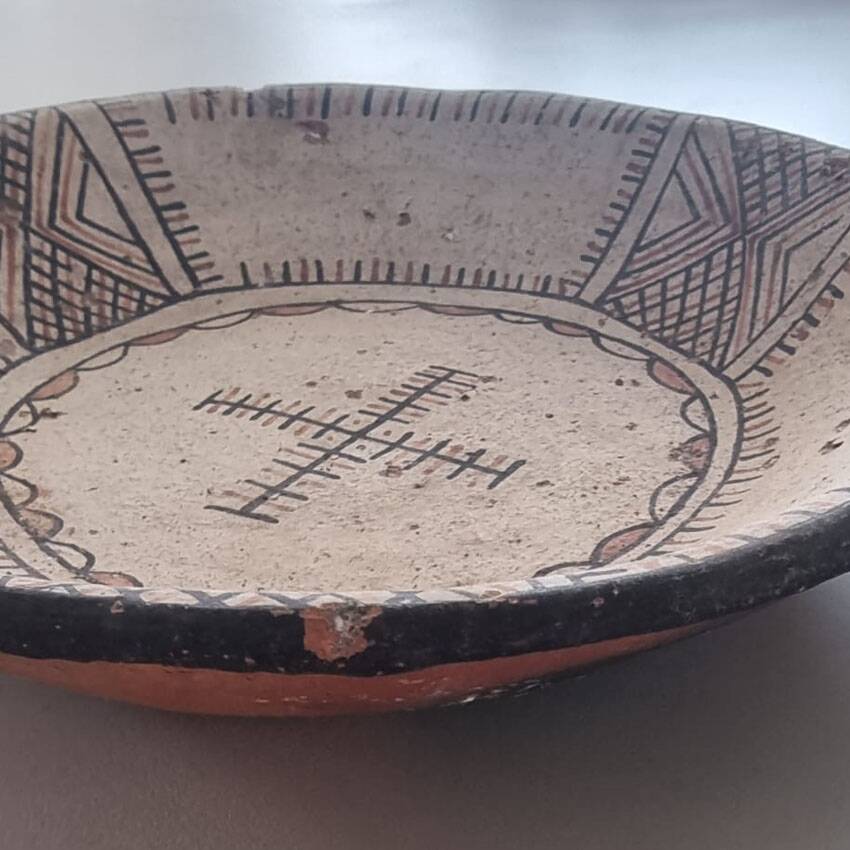 Old Rif pottery salad bowl
