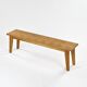 Solid oak bench, France circa 1980