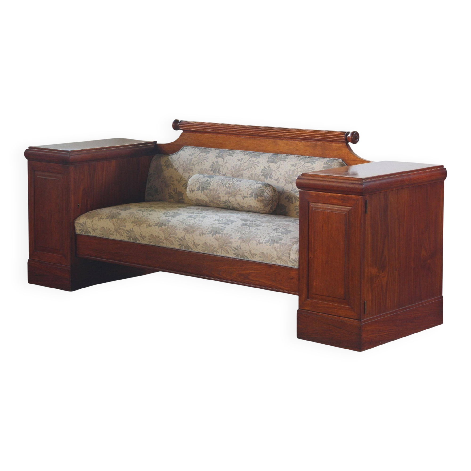 Vintage Oak Sofa / Couch, Antique Empire Danish Craftmanship 1880-1910s