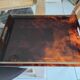 Vintage maison mercier tray in tortoiseshell lucite