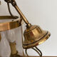 Brass and glass pendant light