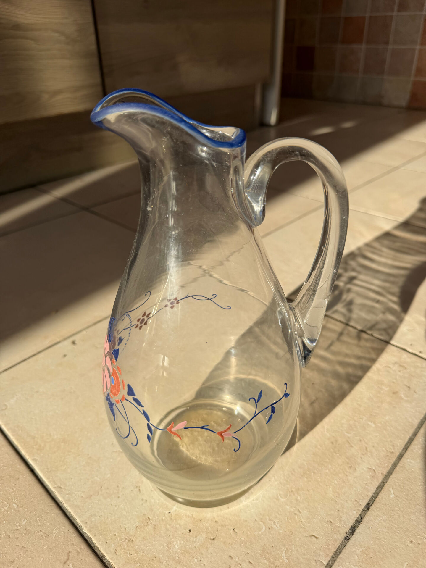 Jean Luce for Baccarat - Art Deco water jug in enamelled crystal