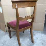 Lot de 6 chaises de style Restauration en merisier