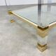 Square plexiglass coffee table by Pierre Vandel.