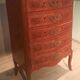 Flowered marquetry commode in Louis XV style