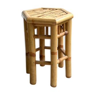 Bamboo plant holder stool