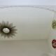Vintage round mirror, freestanding, Art Deco, bevelled, 1940s 50s