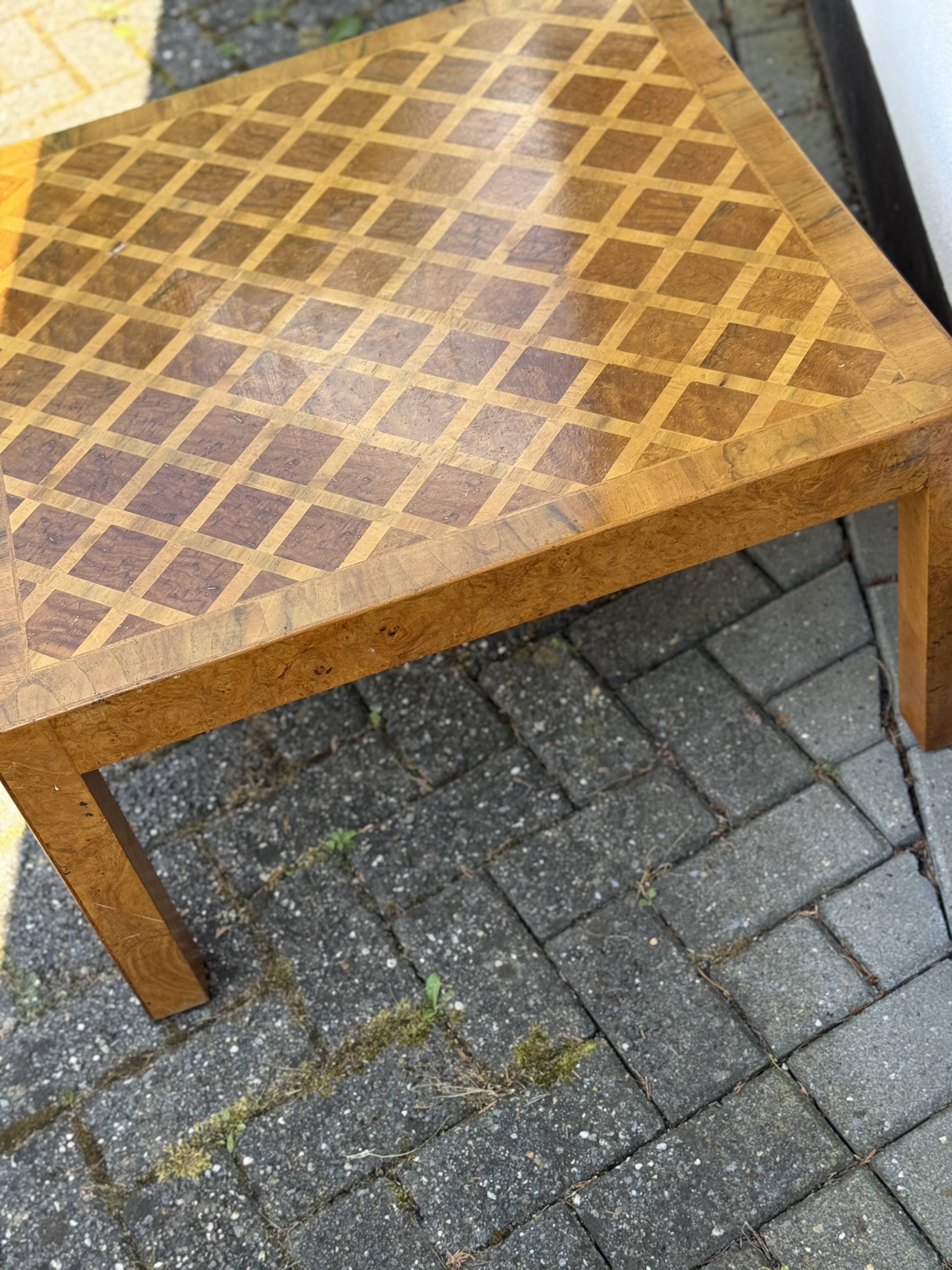 Italian Inlay Walnut Coffee Table