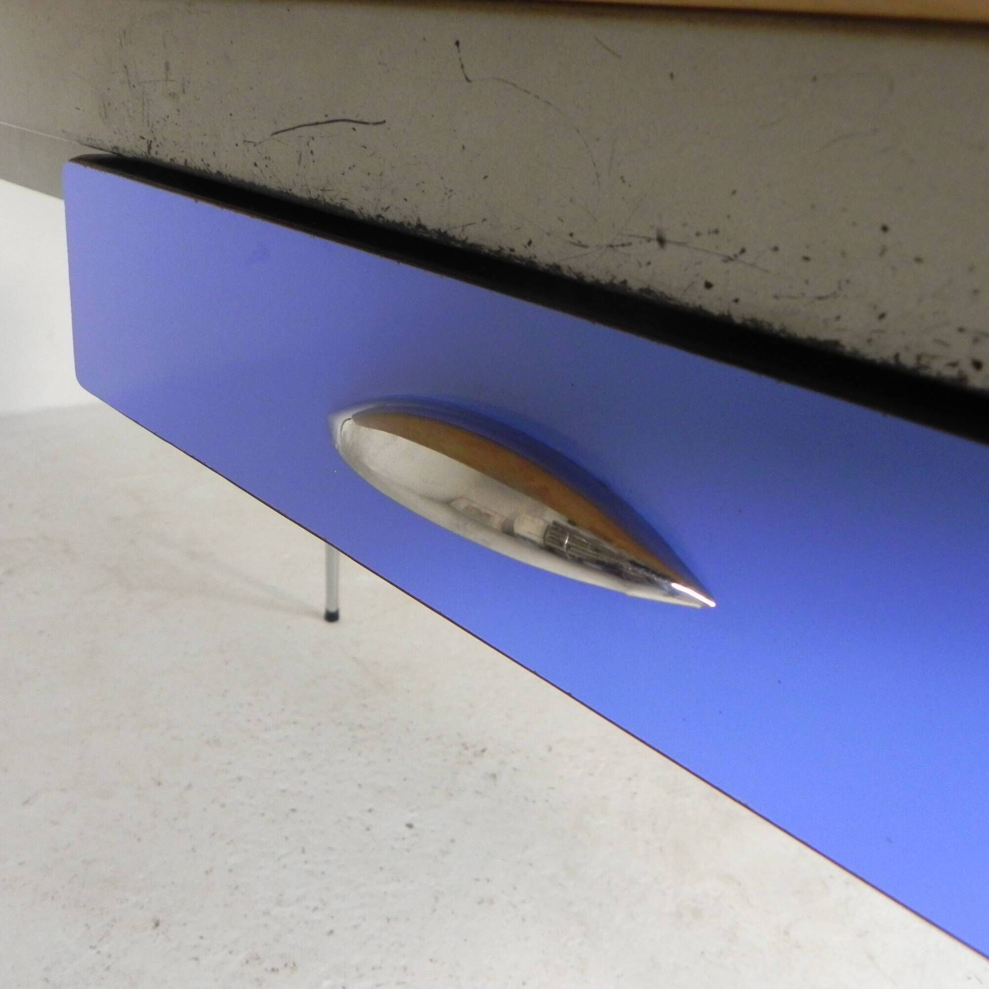 Formica table, desk with 2 drawers, 1950s