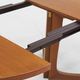 Vintage Danish round extendable dining table teak 1960s