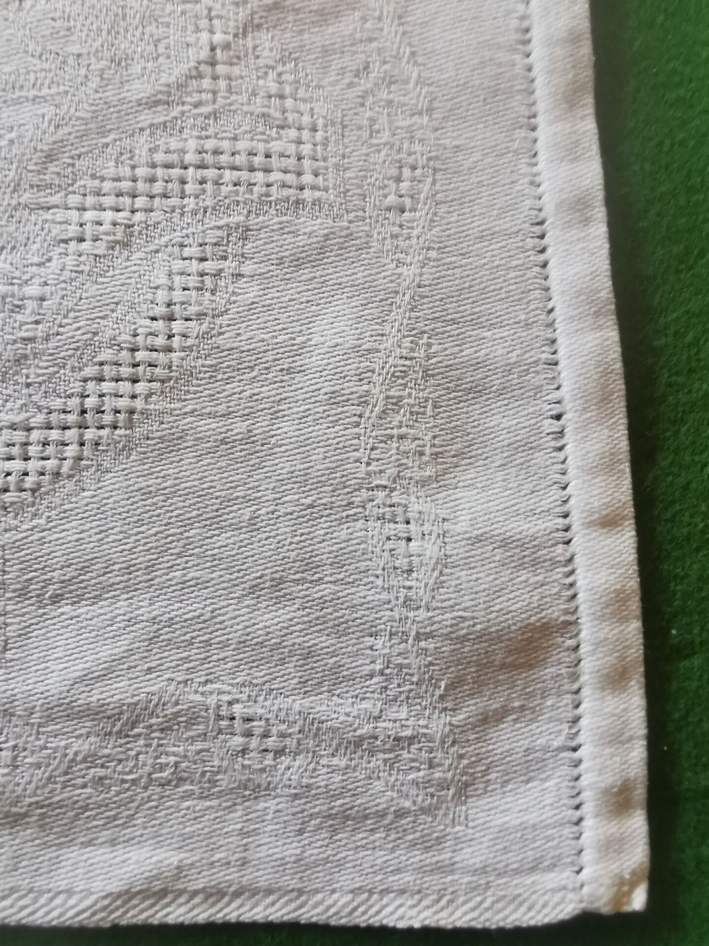 10 old damask monogrammed napkins