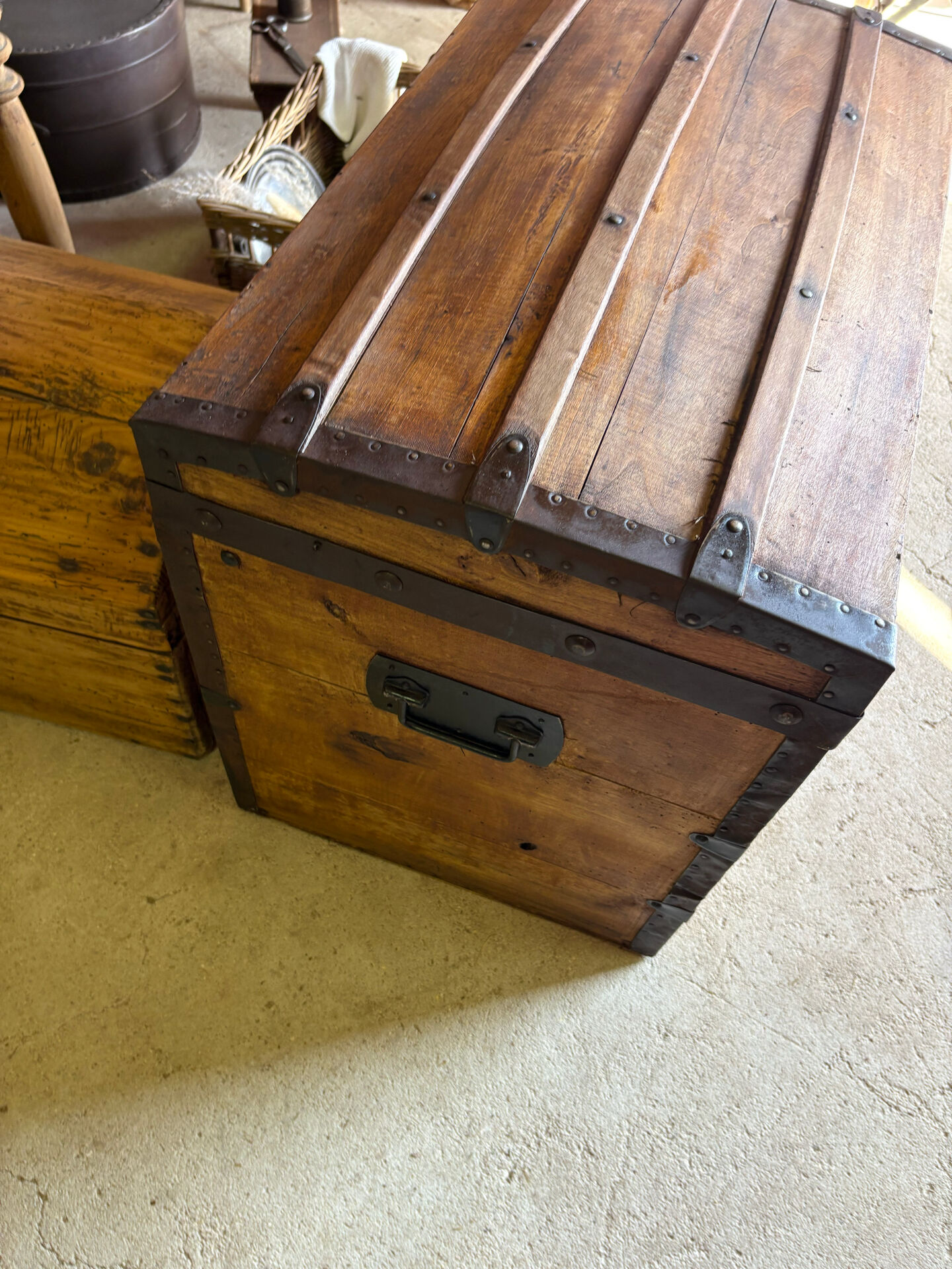 Antique wooden barrel