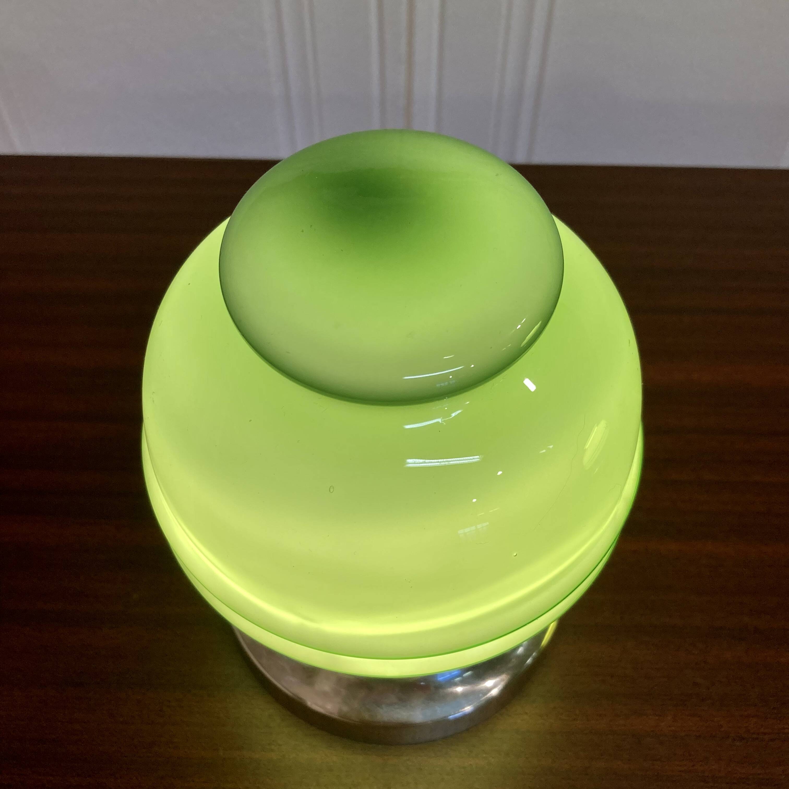 Paire de lampes verre Design scandinave 1950.