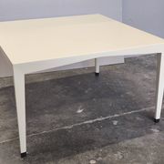 Valzania Edition ivory lacquered coffee table with ebony base