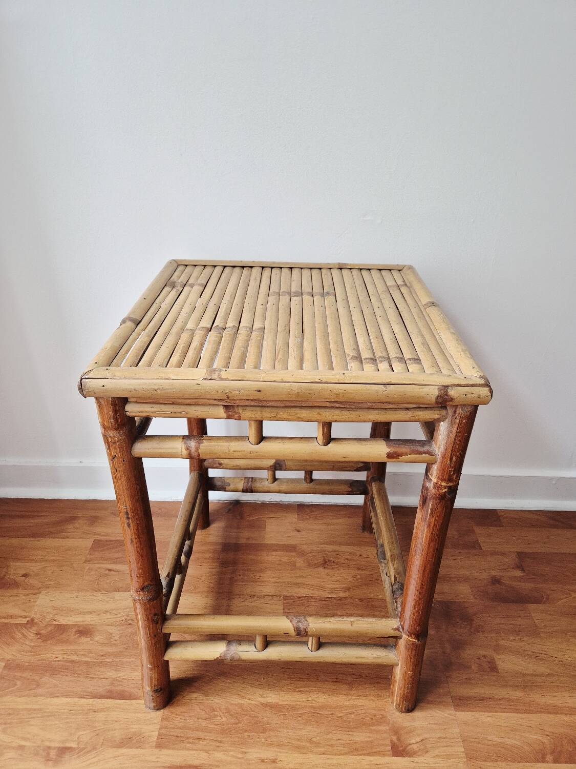 Vintage coffee table in bamboo and rattan '1970s – Bohemian/Exotic style
