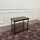 Classic English side table with brown leather top