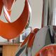 Suspension cascade en acier inox lustre 1970 Raak