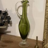 Glass ewer vase
