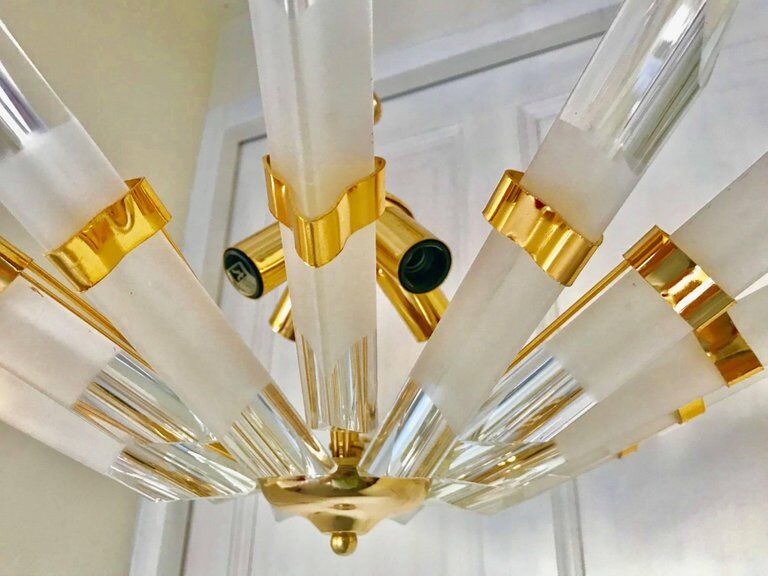 Chandelier glass Venini Tiedri 70s