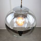 Vintage Italian Glass & Chrome Sphere Lamp, 90s