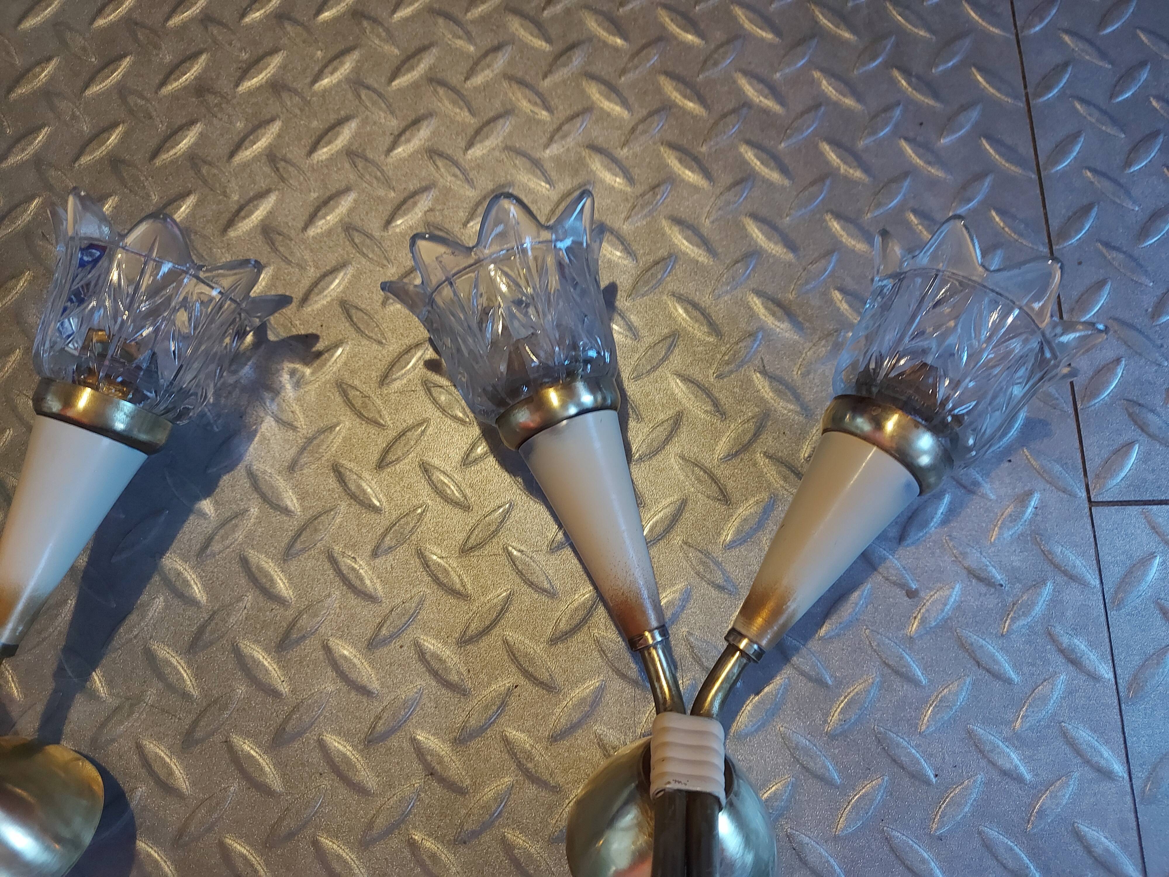 Pair of Lunel brass wall lamps