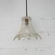 Vintage moulded pressed glass bell pendant
