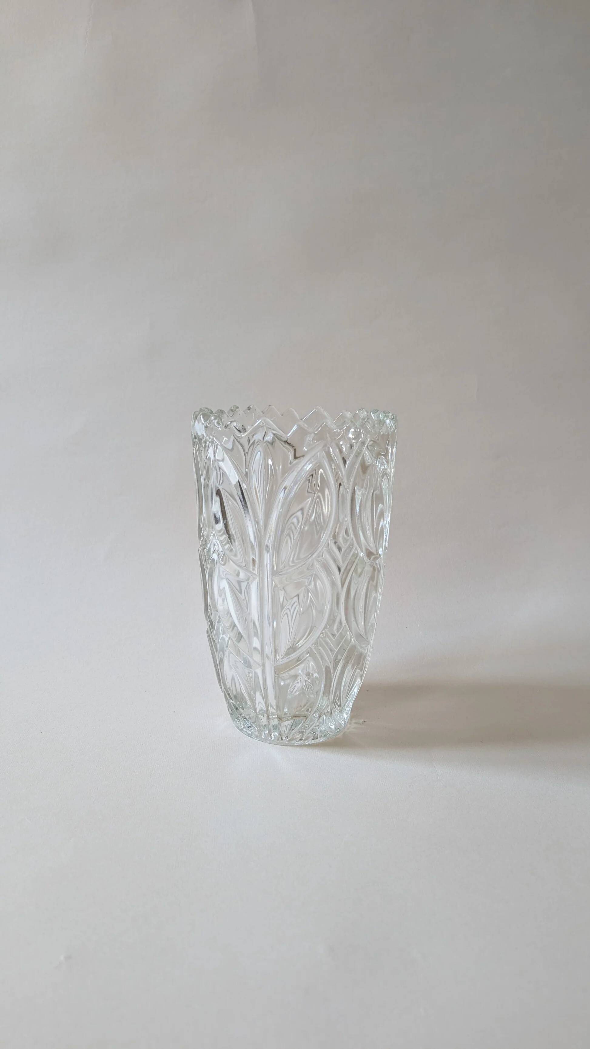 Cut glass vase