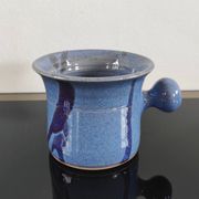 Tasse /  bolle vintage en grès émaillé, signé